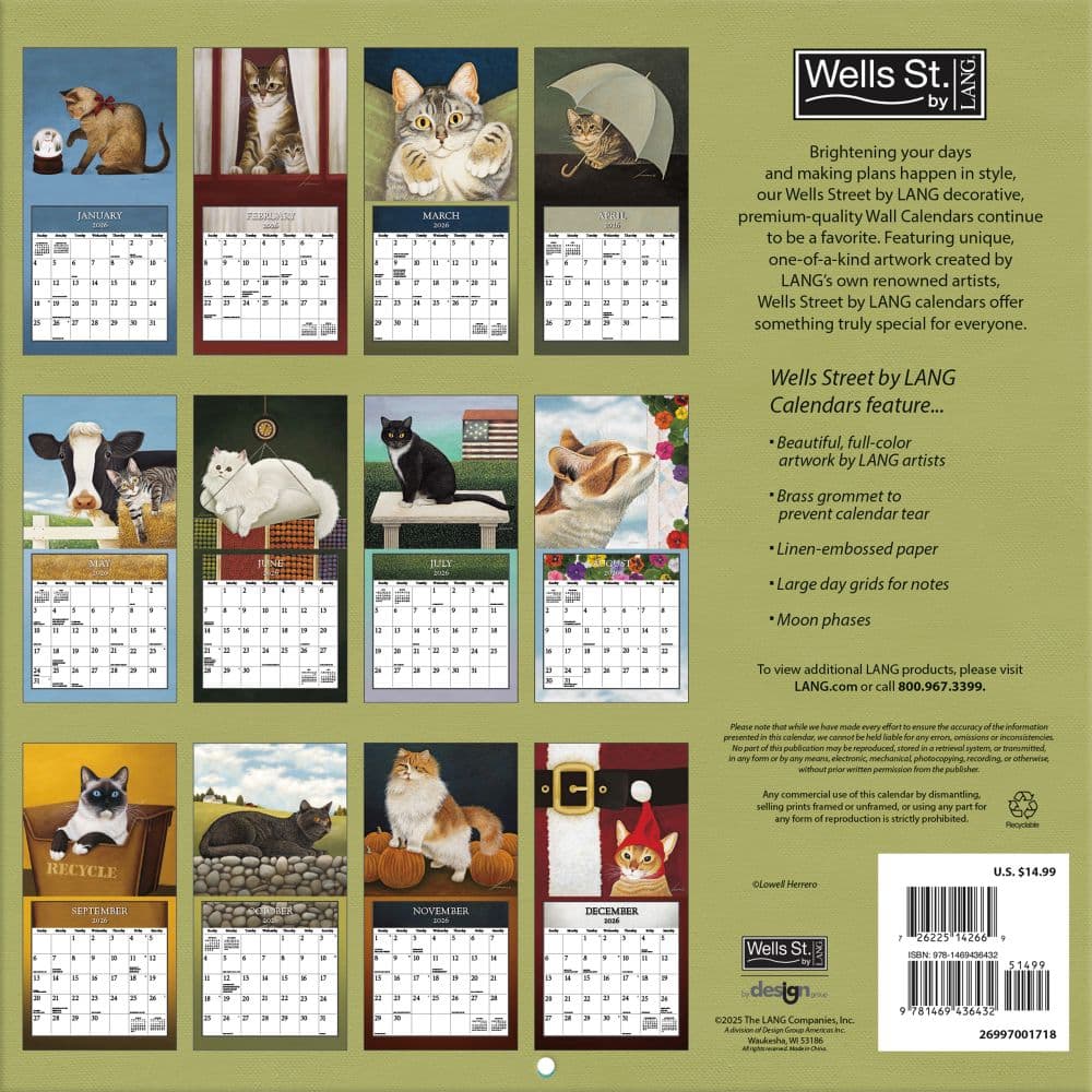 Cats 2026 Wall Calendar_ALT1