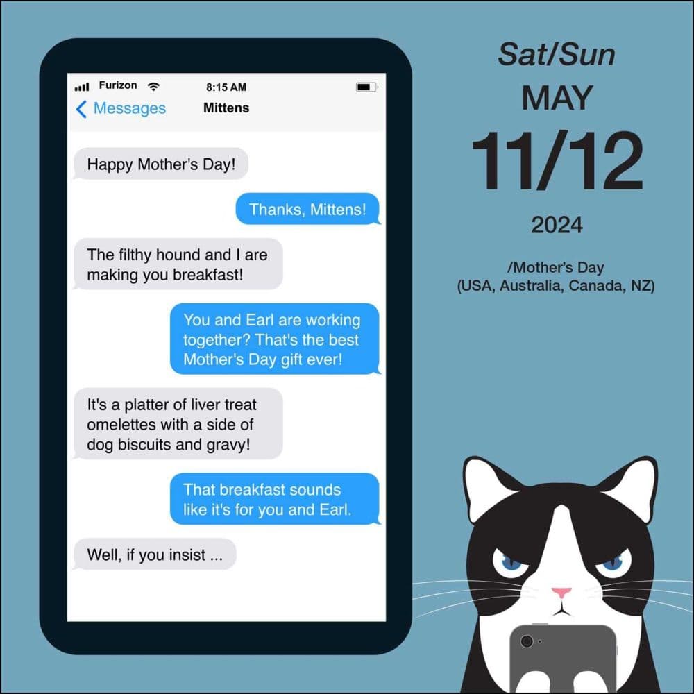 Texts From Mittens the Cat 2024 Desk Calendar Alt6