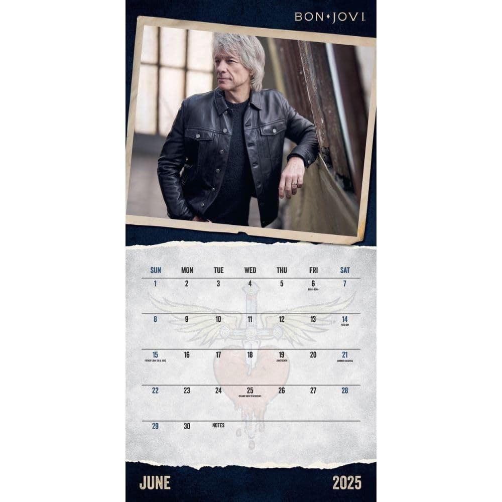 Bon Jovi 2025 Wall Calendar Third Alternate Image