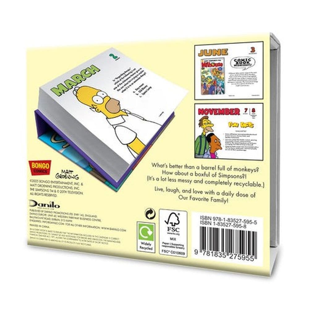 Simpsons 2026 Desk Calendar Ninth Alternate Image