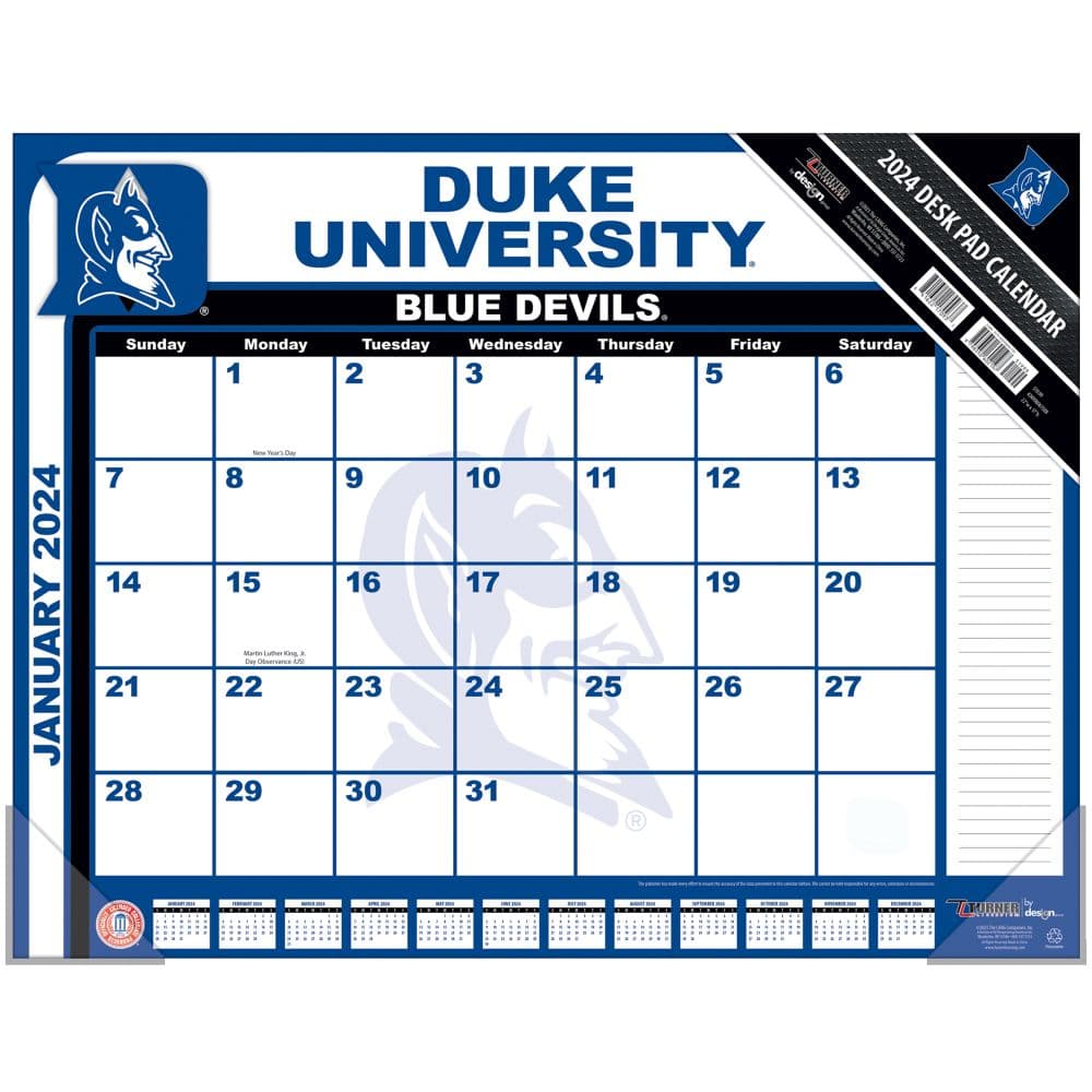 Duke Blue Devils 2024 Desk Pad