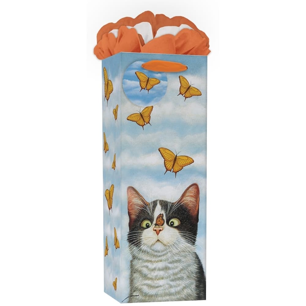 American Cat Bottle GoGo Gift Bag by Lowell Herrero
