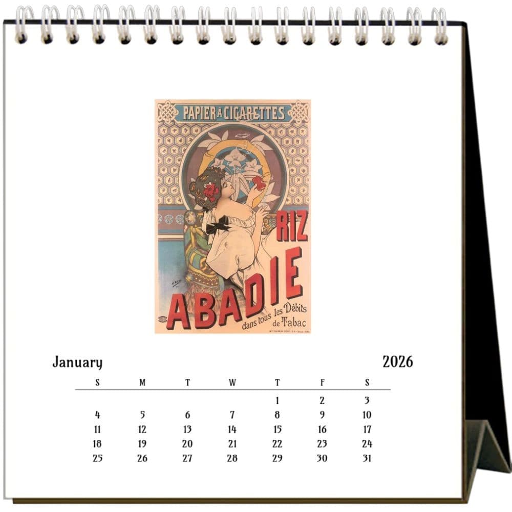 Art Nouveau 2026 Easel Desk Calendar Second alternate Image