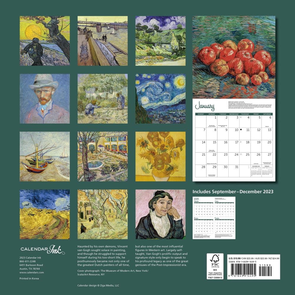 Van Gogh 2024 Wall Calendar