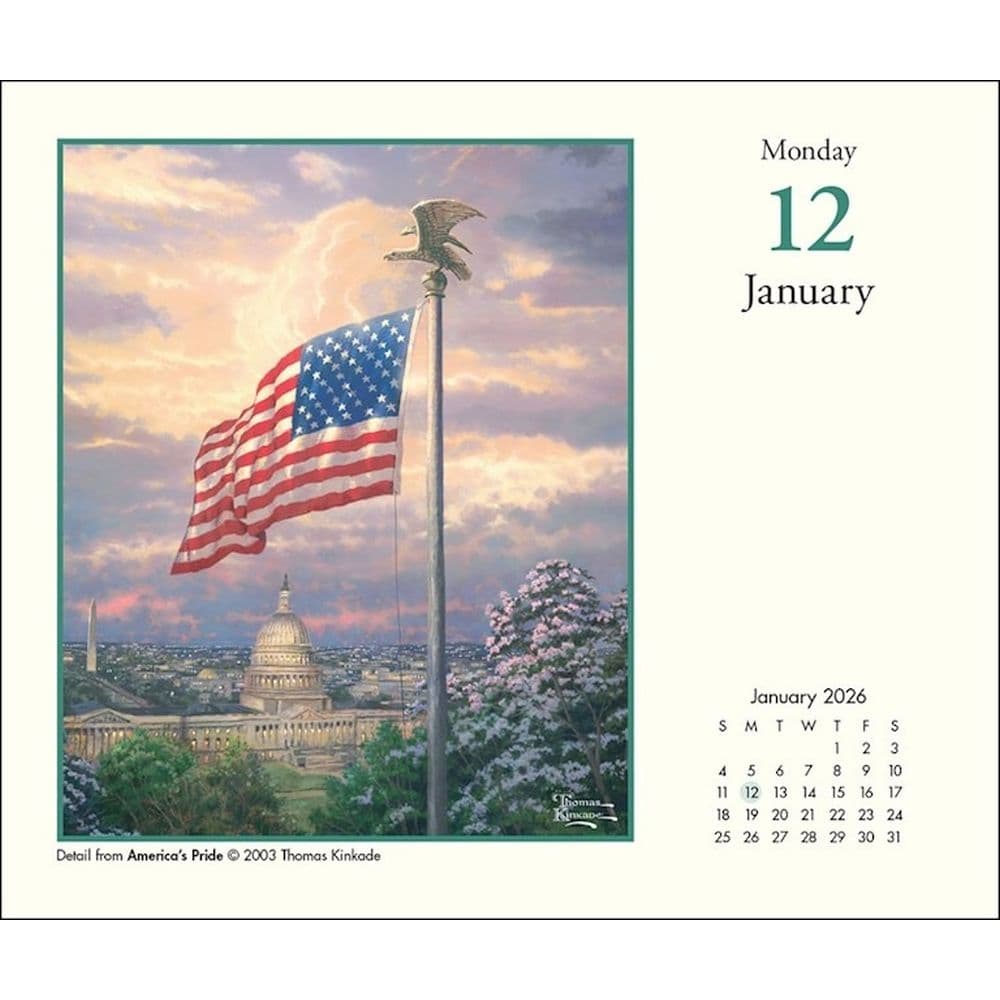 Thomas Kinkade Painter of Light 2026 Desk Calendar Fourth Alternate Image