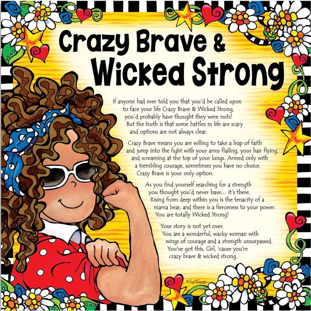 Crazy Brave and Wicked Strong 2022 Wall Calendar