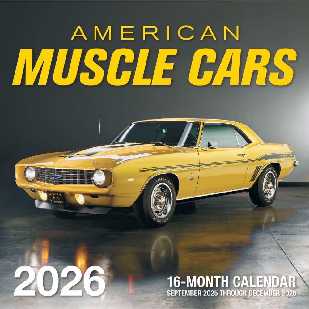 American Muscle Cars 2026 Wall Calendar Main Image