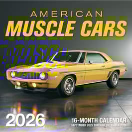 American Muscle Cars 2026 Desk Calendar