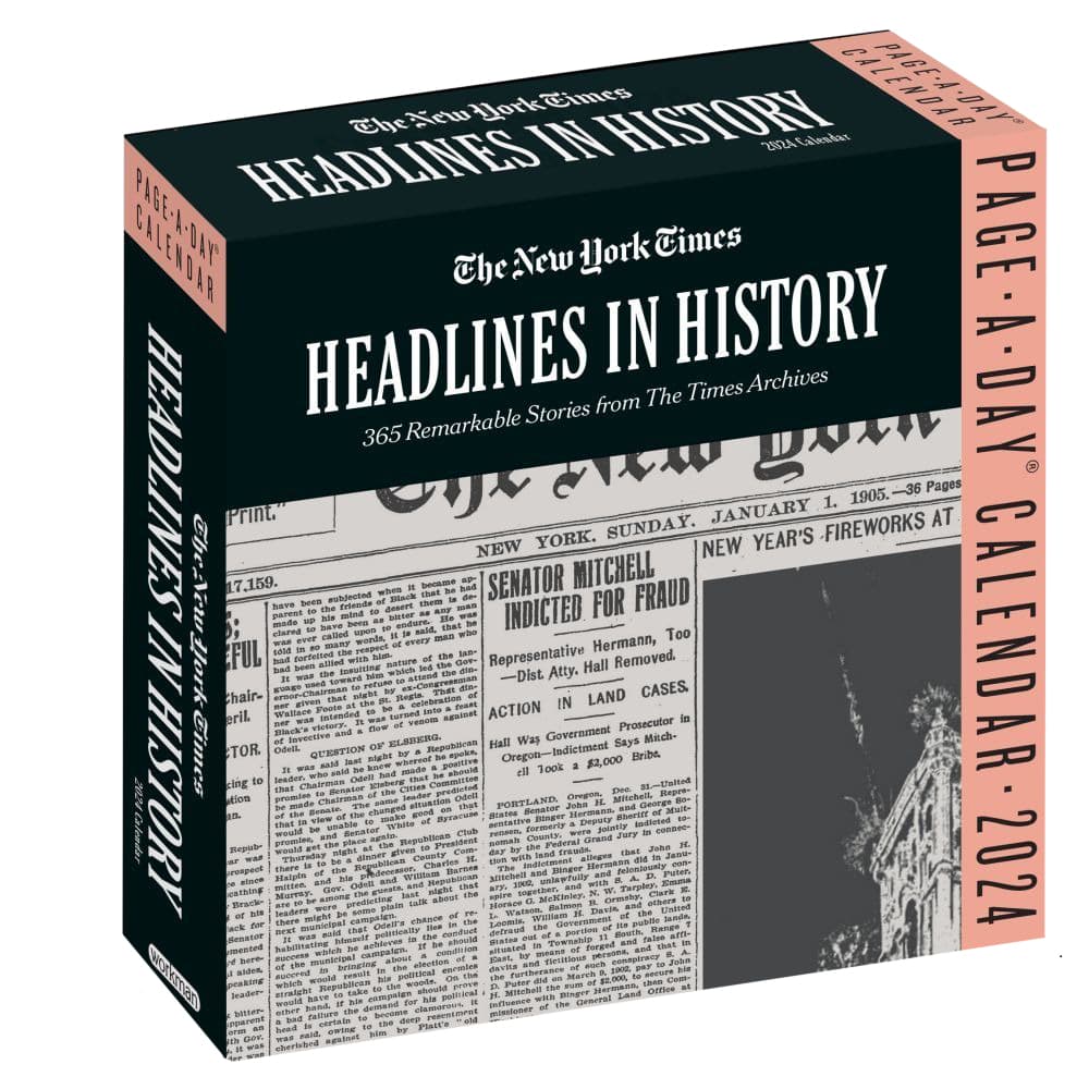New York Times Headlines in History 2024 Desk Calendar Main Product Image width=&quot;1000&quot; height=&quot;1000&quot;