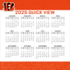 image NFL Cincinnati Bengals 2025 Desk Calendar Third Alternate Image