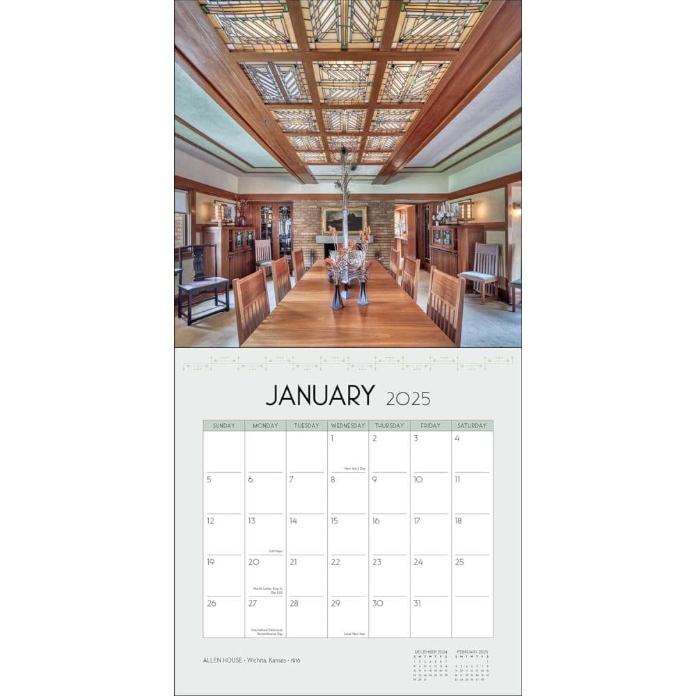Frank Lloyd Wright Architecture 2025 Wall Calendar Second Alternate Image width=&quot;1000&quot; height=&quot;1000&quot;