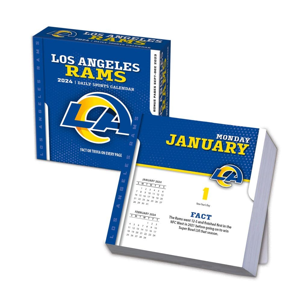 Los Angeles Rams 2024 Desk Calendar 