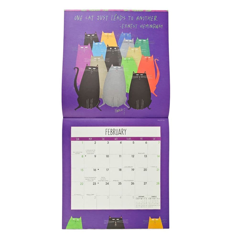 No Ordinary Cats by Leslie Moak Murray 2026 Wall Calendar Fourth Alternate Image