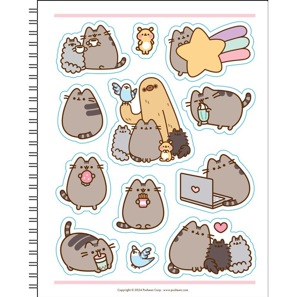 Pusheen 2025 16Month Weekly Planner