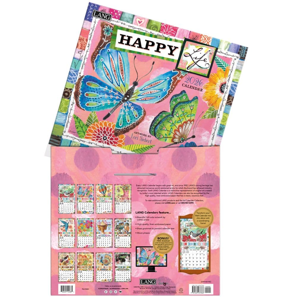 Happy Life 2026 Wall Calendar by Lori Siebert_ALT3