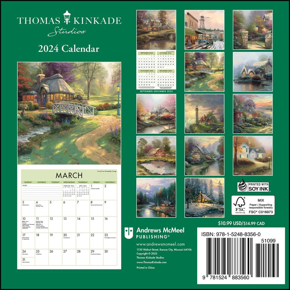 Kinkade Painter of Light 2024 Mini Wall Calendar_ALT1