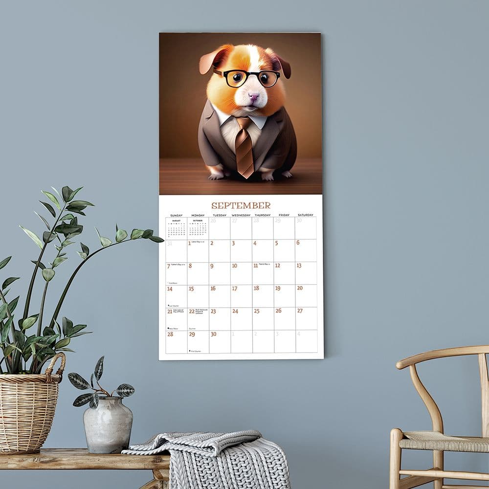 Guinea Pigs Rule 2025 Wall Calendar Fourth Alternate Image width="1000" height="1000"