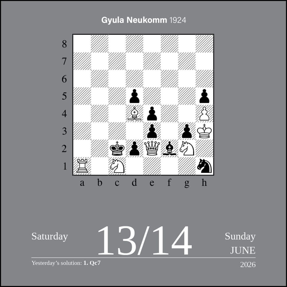 Chess 2026 Desk Calendar Third Alternate Image