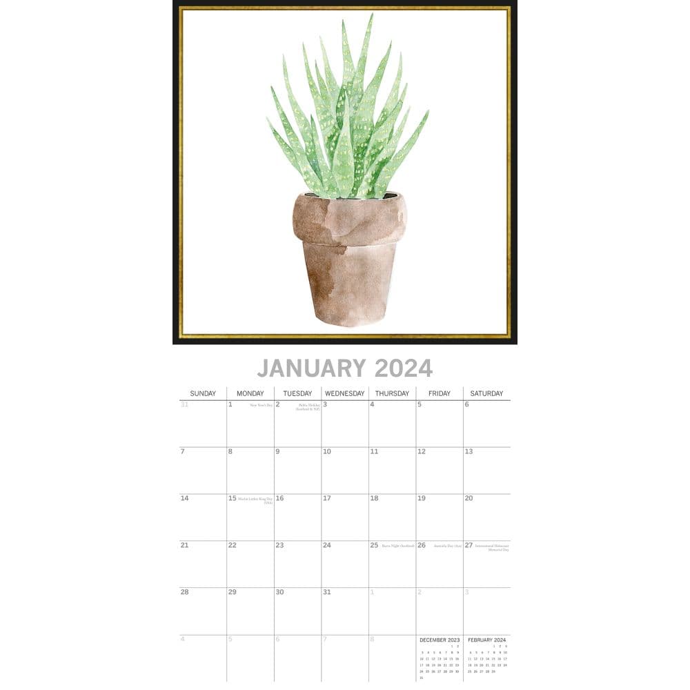 Succulents 2024 Wall Calendar Second Alternate Image width=&quot;1000&quot; height=&quot;1000&quot;