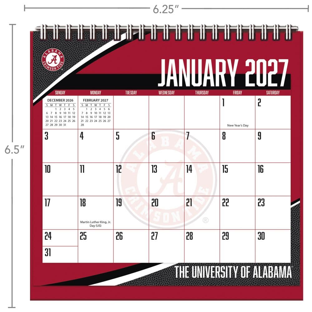 Alabama Crimson Tide 2027 Easel Desk Calendar Second Alternate Image