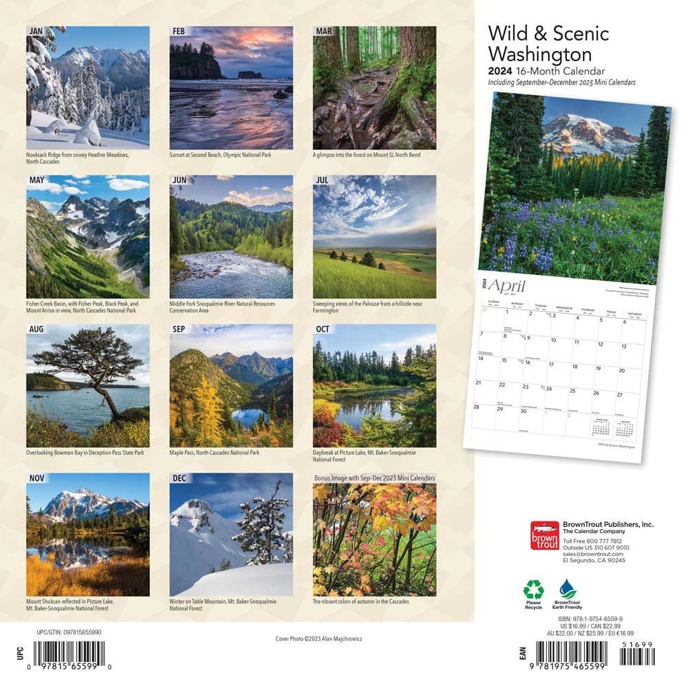 Washington Wild and Scenic 2024 Wall Calendar First Alternate  Image width=&quot;1000&quot; height=&quot;1000&quot;