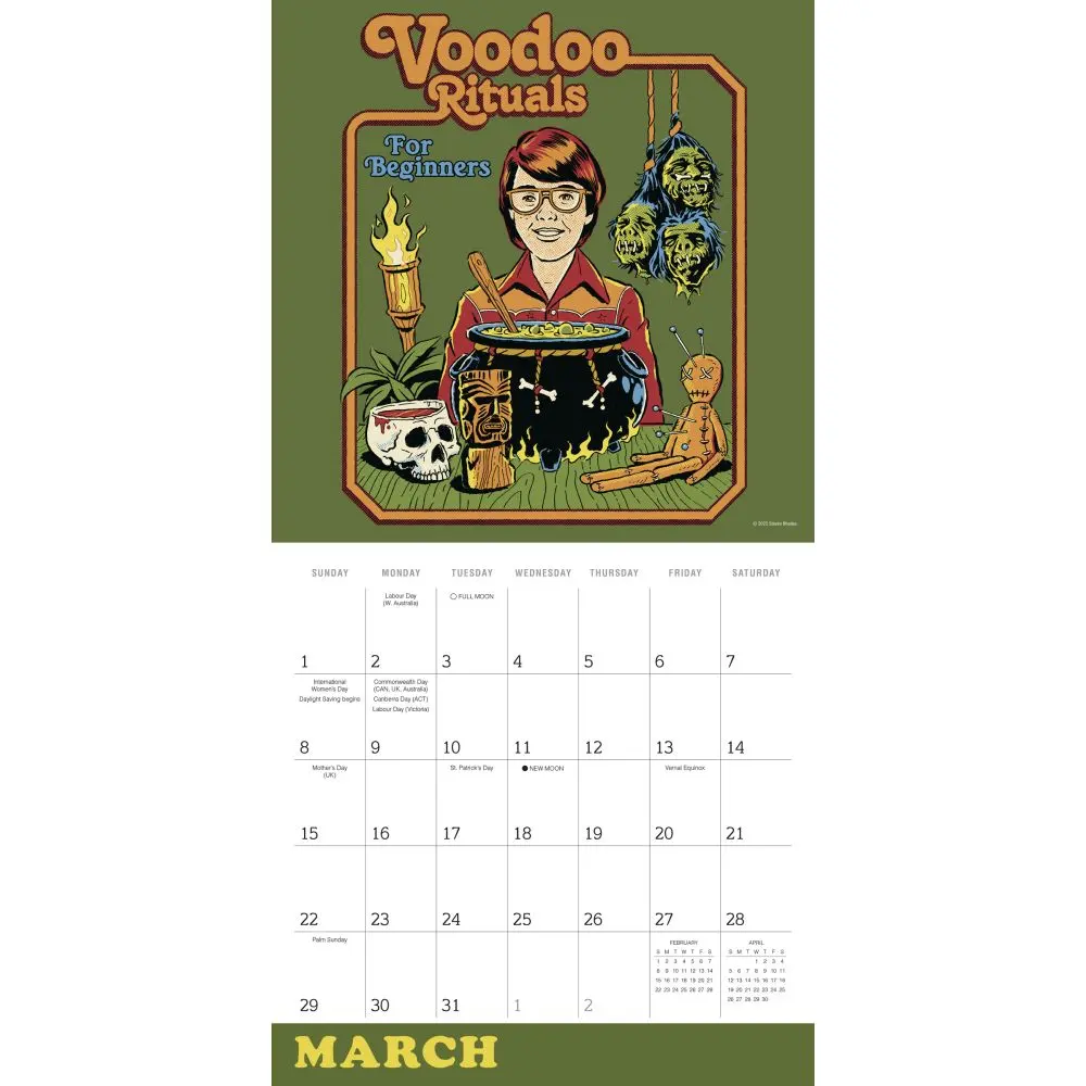 Twisted Nostalgia Lessons From The Dark Side 2026 Wall Calendar