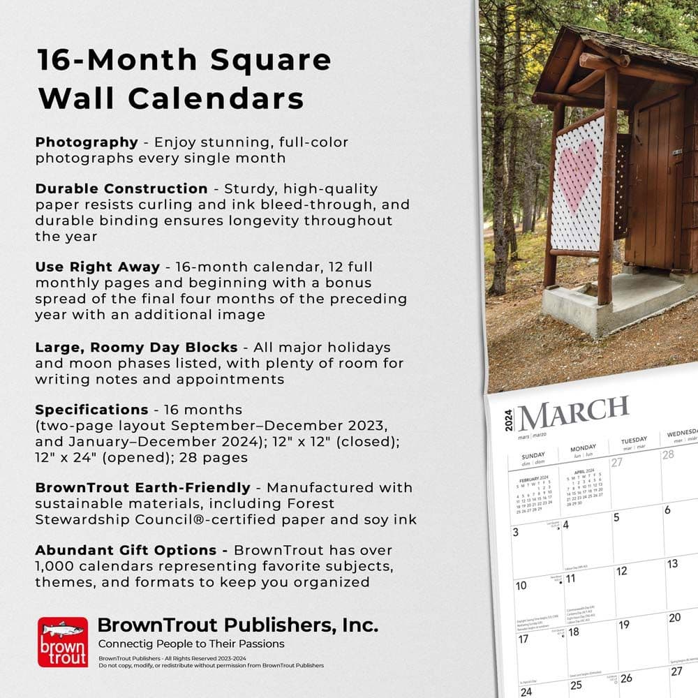 Outhouses 2024 Wall Calendar Alternate Image 4