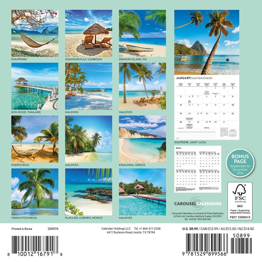 Island Paradise 2025 Mini Wall Calendar First Alternate Image width=&quot;1000&quot; height=&quot;1000&quot;