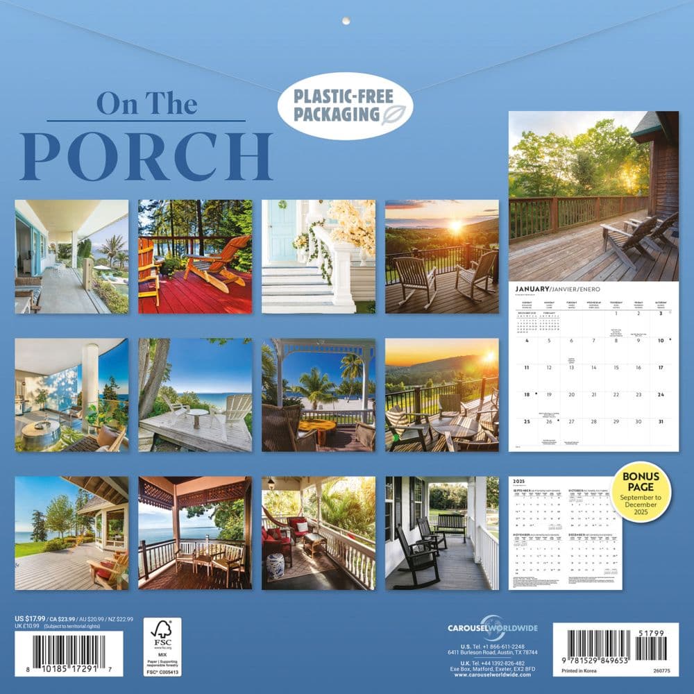 On the Porch 2026 Wall Calendar First Alternate Image
