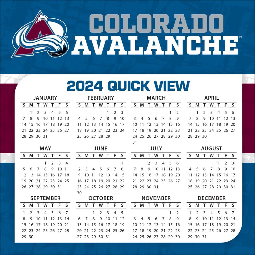 Colorado Avalanche 2024 Desk Calendar