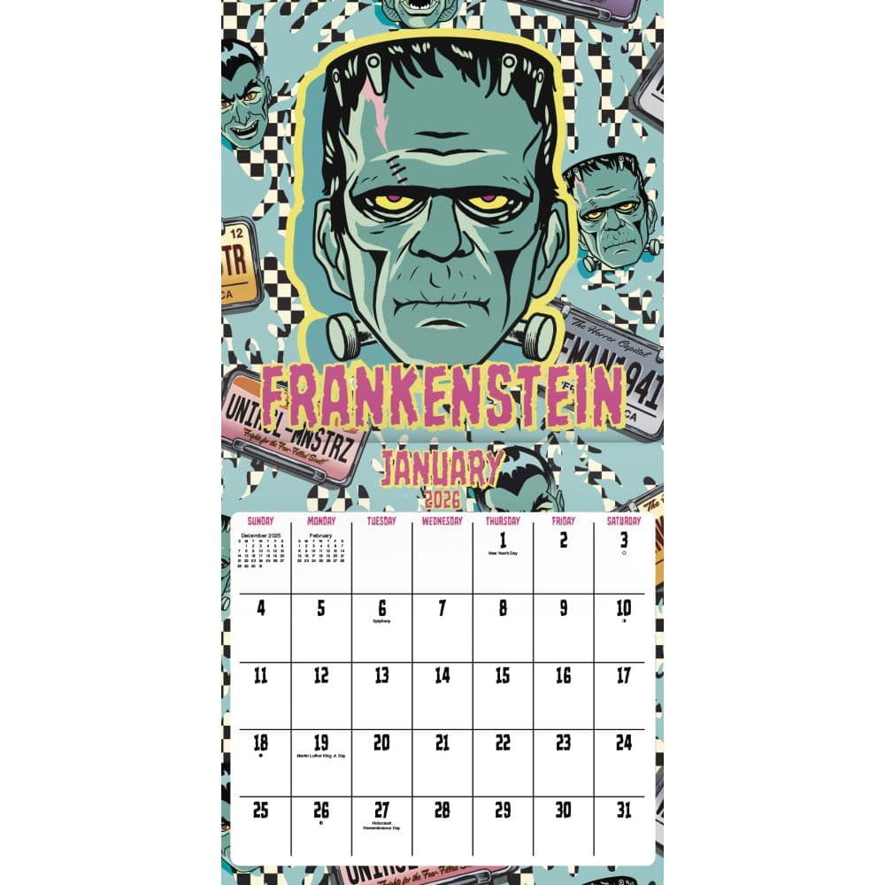 Universal Monsters 2026 Wall Calendar Second Alternate Image