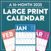 image Large Print 2025 Mini Wall Calendar Main Image