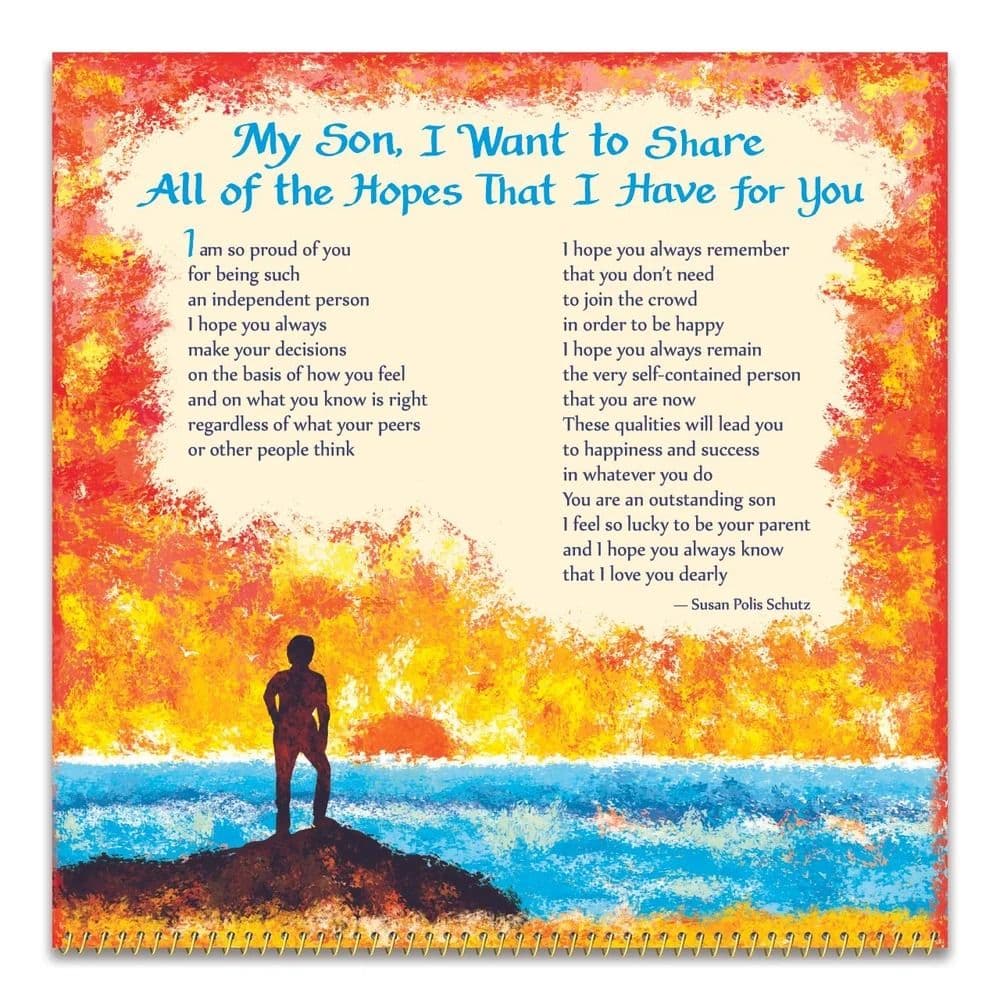 To My Son With Love 2026 Wall Calendar by Susan Polis Schutz Fourth Alternate Image
