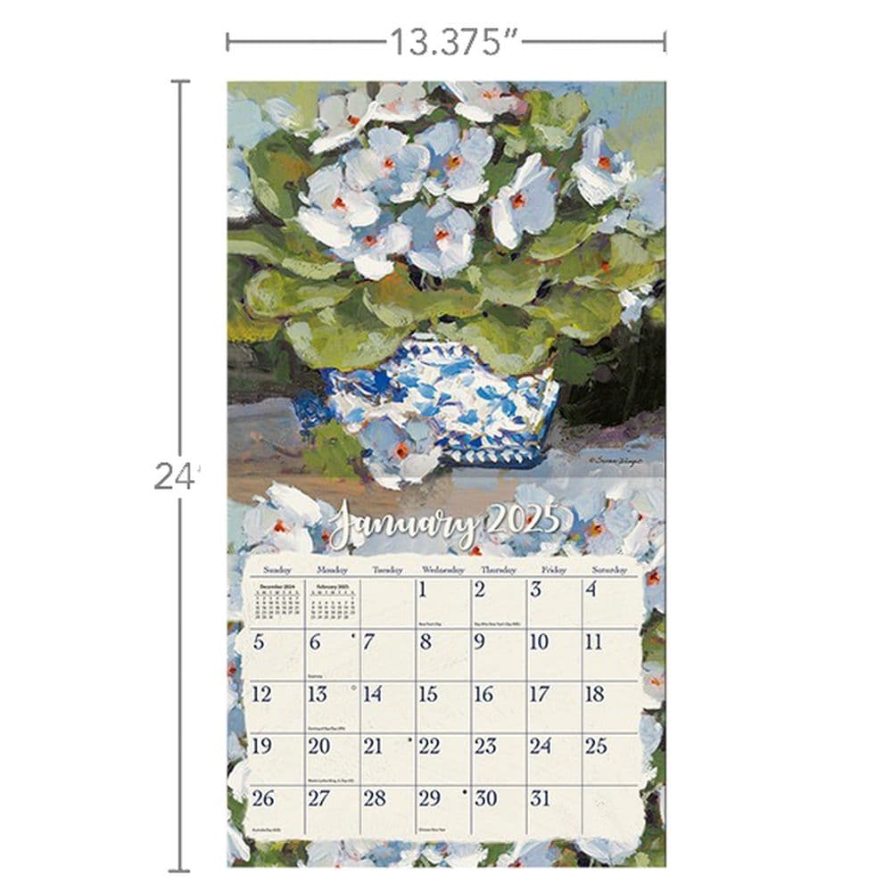 Gallery Florals by Susan Winget 2025 Wall Calendar