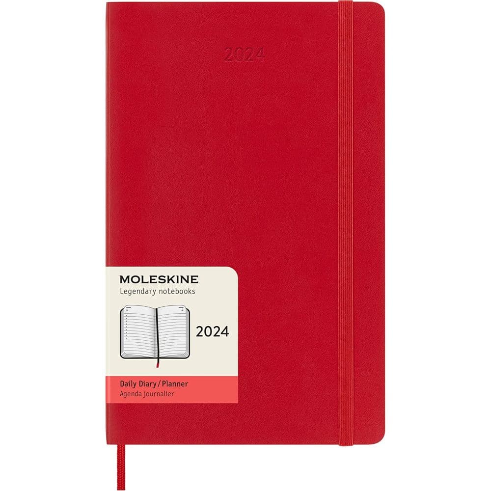 Moleskine Large Red Daily 2024 Planner Main Image
