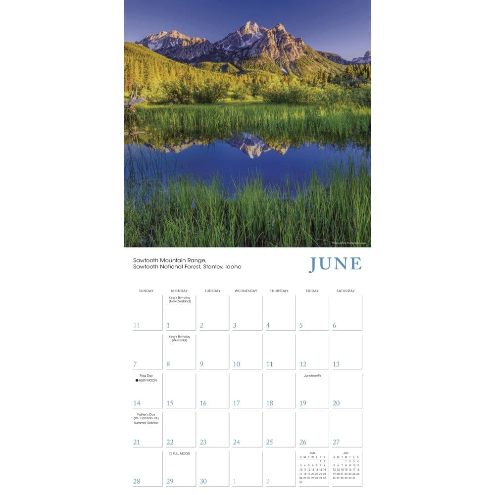 American Landscape 2026 Wall Calendar, 12'' X 12'', 16-Month Calendar with Stapled Binding