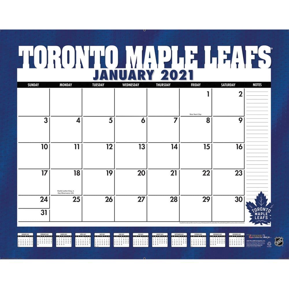 NHL Toronto Maple Leafs Desk Pad Calendarscom