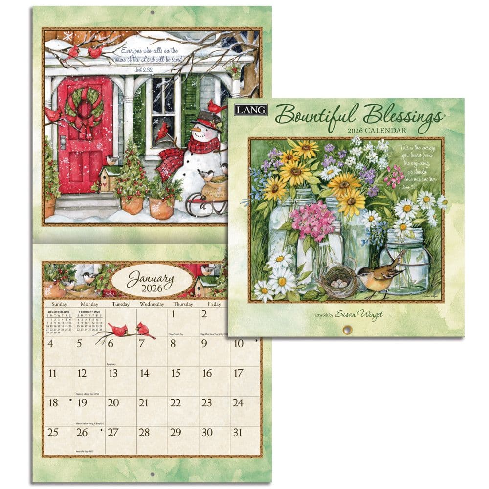 Bountiful Blessings 2026 Mini Wall Calendar_ALT2