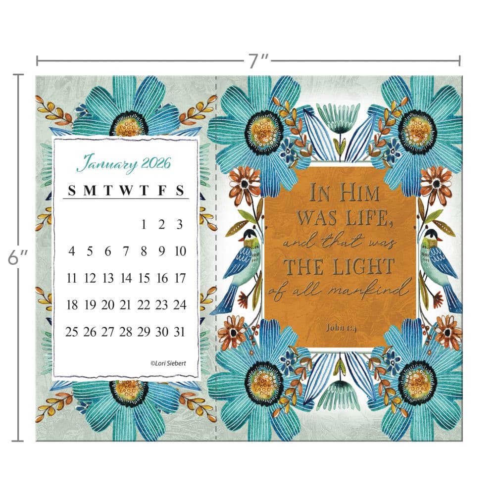 Forever Faithful Postcard 2026 Desk Calendar by Lori Siebert Third Alternate Image