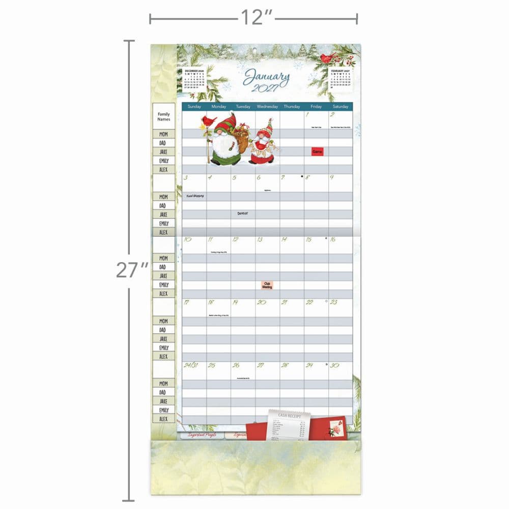 Gnomes 2027 Plan It Wall Calendar by Susan Winget Third Alternate Image