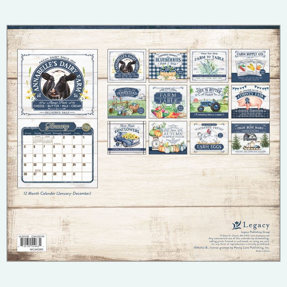 Farm to Table 2025 Wall Calendar First Alternate Image width=&quot;1000&quot; height=&quot;1000&quot;