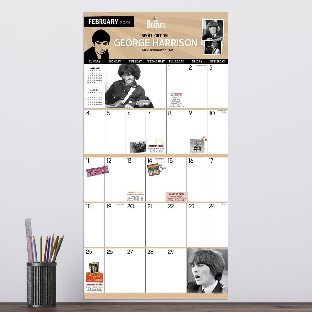 Beatles A Day in the Life 2024 Wall Calendar