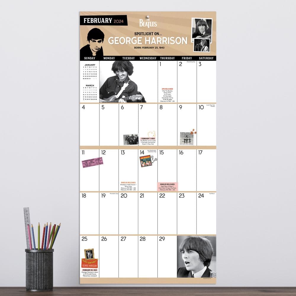 Beatles: A Day in the Life 2024 Wall Calendar Third Alternate Image width=&quot;1000&quot; height=&quot;1000&quot;