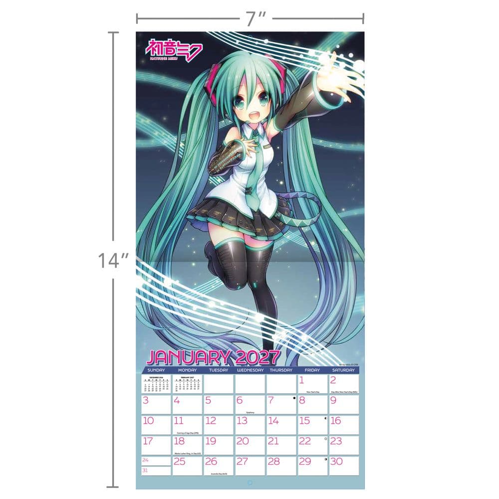 Hatsune Miku 2027 Mini Wall Calendar Fourth Alternate Image