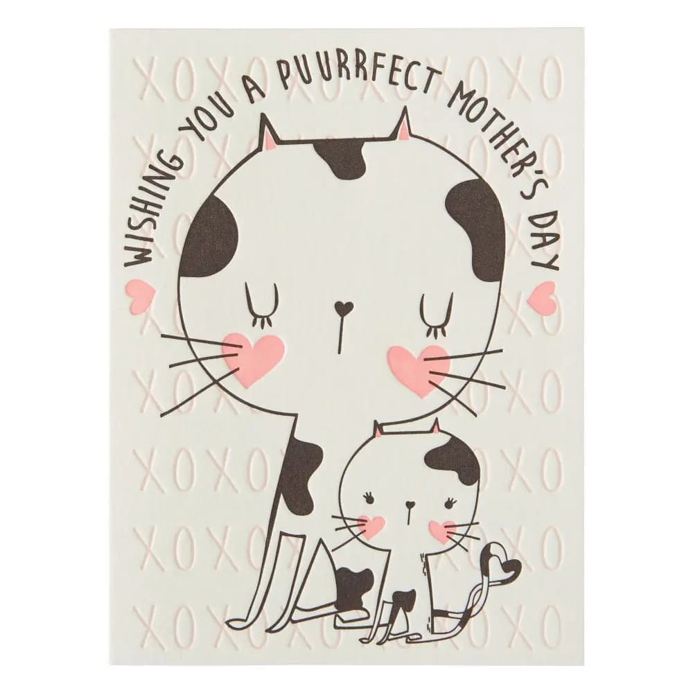 Mom and Cat Kid Mother&#39;s Day Card front