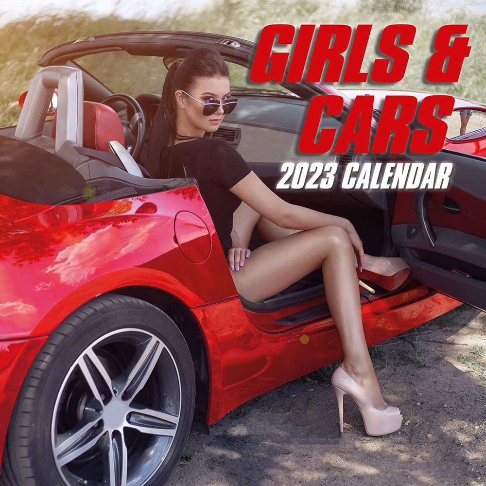 Girls and Cars Wall 2023 Wall Calendar