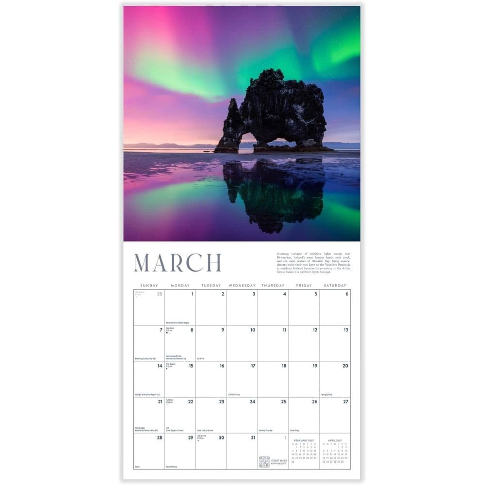Northern Lights 2027 Wall Calendar Second Alternate Image