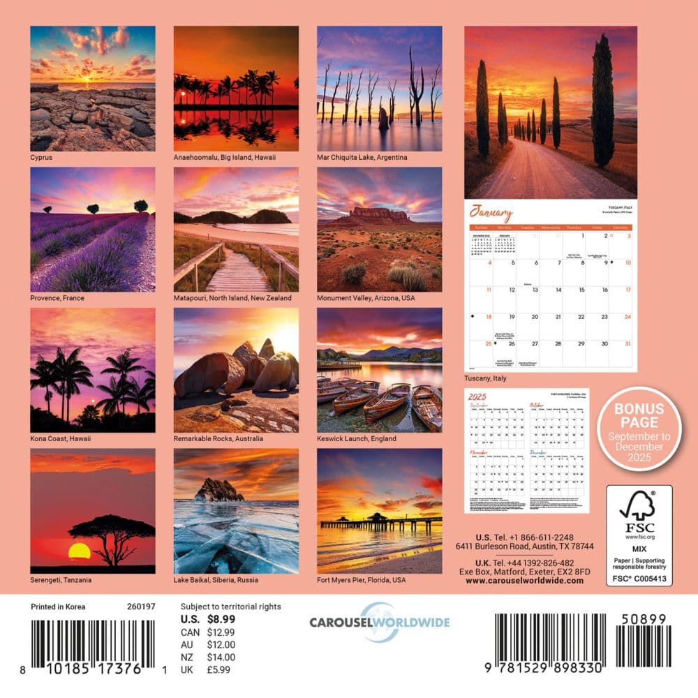 Sunsets Special Value 2026 Mini Wall Calendar First Alternate Image