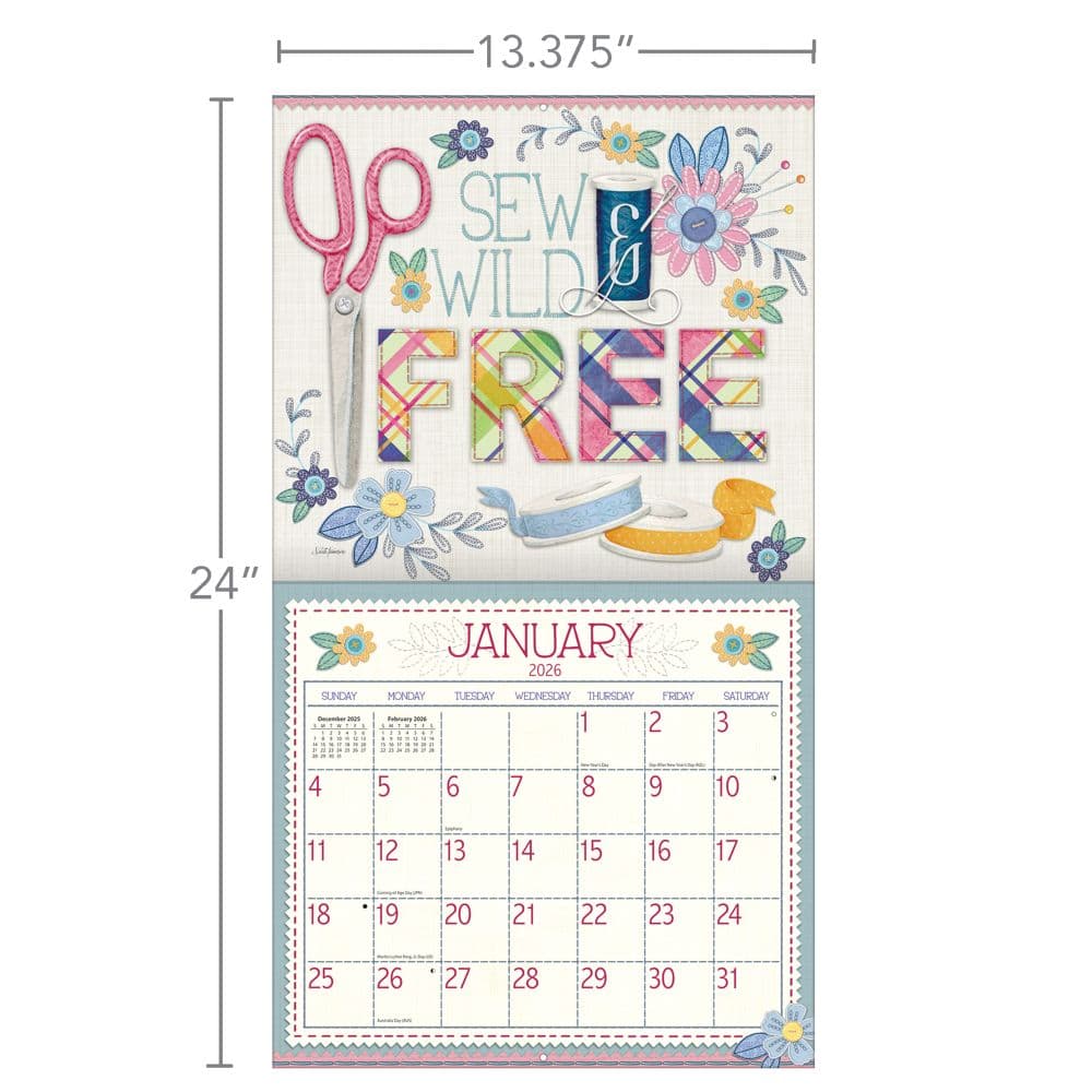 Handmade Happiness 2026 Wall Calendar by Nicole Tamarin_ALT6