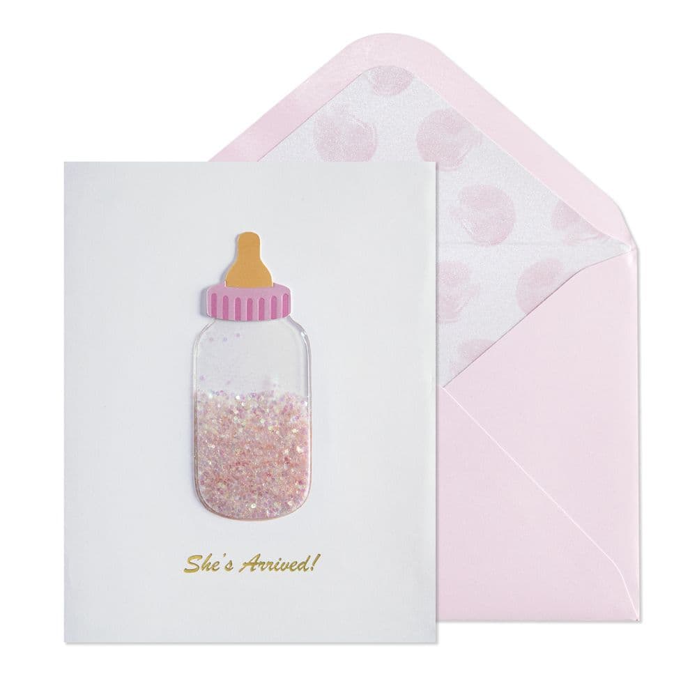 Baby Bottle Girls New Baby Card Main Product Image width=&quot;1000&quot; height=&quot;1000&quot;